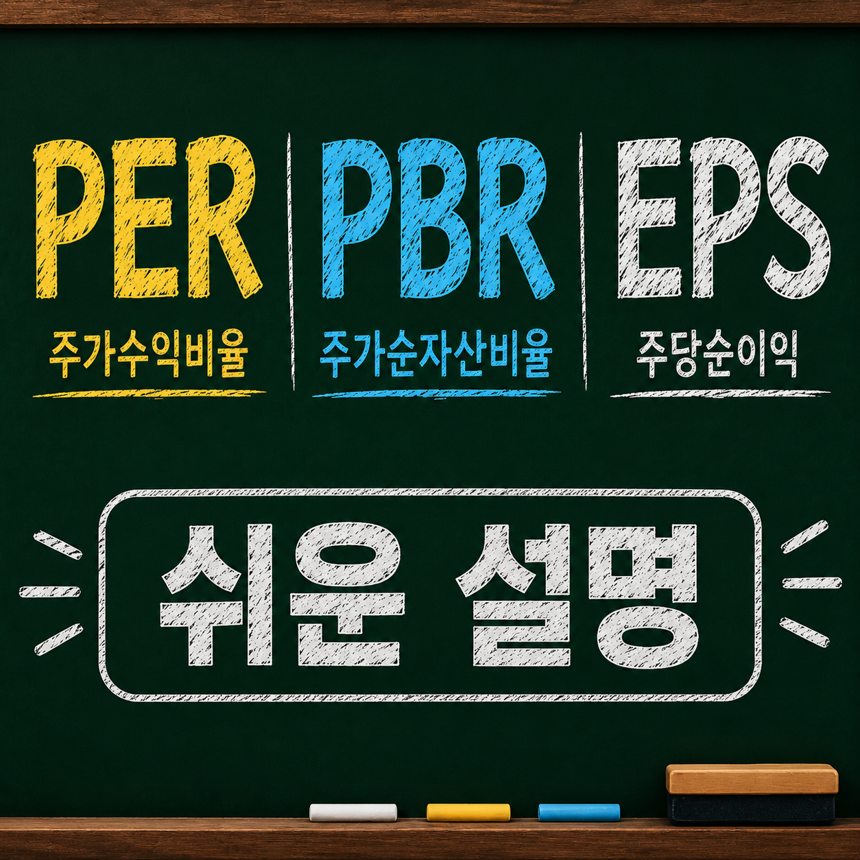 PER, PBR, EPS의 뜻을 쉽게 설명하는 주식 기초 개념 썸네일