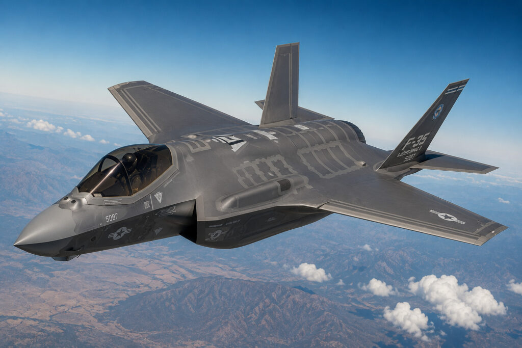 록히드마틴 F-35 라이트닝 II 스텔스 전투기가 비행 중인 모습