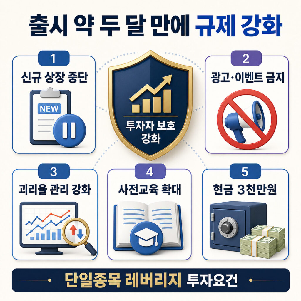 단일종목 레버리지 상품의 투자요건과 규제 강화 내용