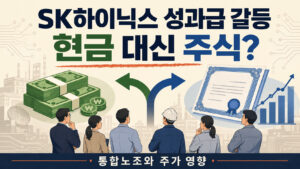 SK하이닉스 성과급의 현금과 주식 지급 갈등 및 통합노조 설립 추진
