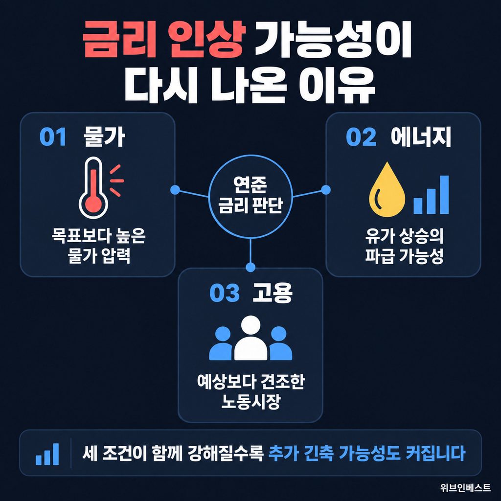 높은 물가와 에너지 가격, 견조한 고용이 미국 금리 인상 가능성에 미치는 영향