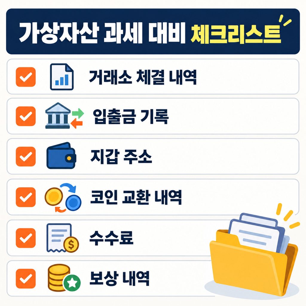가상자산 과세에 대비해 보관해야 할 거래 자료 체크리스트