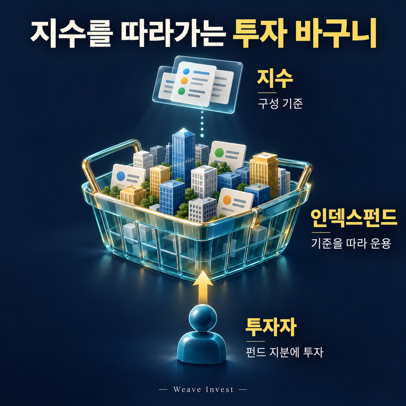 지수의 구성 기준을 따라 운용하는 인덱스펀드와 펀드 지분에 투자하는 투자자의 관계