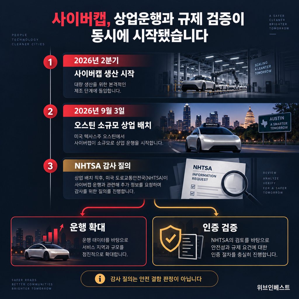 테슬라 사이버캡 출시 일정과 로보택시 규제 변수