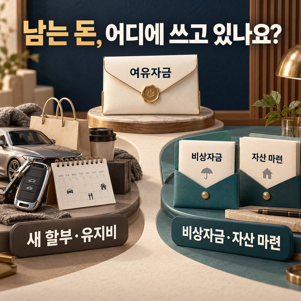 여유자금을 새 할부와 유지비에 쓰는 선택과 비상자금 및 자산 마련에 사용하는 선택 비교